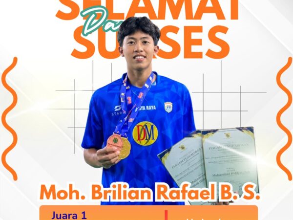 Moh. Brilian Rafael B. S. atas prestasinya dalam Hydroplus – Kejuaraan Kota Malang 2026