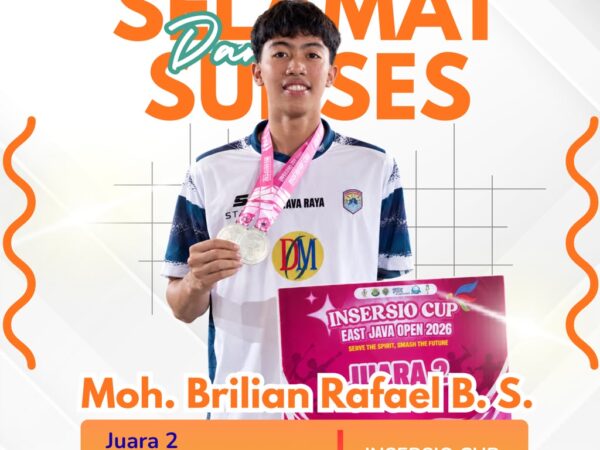 Prestasi membanggakan kembali diraih oleh Moh. Brilian Rafael B. S.