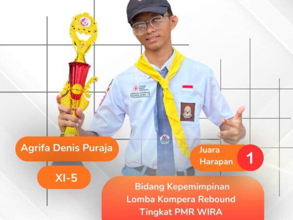 Juara Harapan 1 pada bidang Kepemimpinan Lomba Kompera Rebound Tingkat PMR WIRA Se-Kabupaten Jember