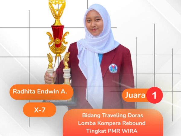Juara 1 pada bidang Traveling Doras Lomba Kompera Rebound Tingkat PMR WIRA Se-Kabupaten Jember