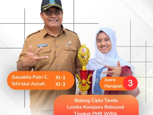 Juara Harapan 3 pada bidang Cipta Tandu Lomba Kompera Rebound Tingkat PMR WIRA Se-Kabupaten Jember