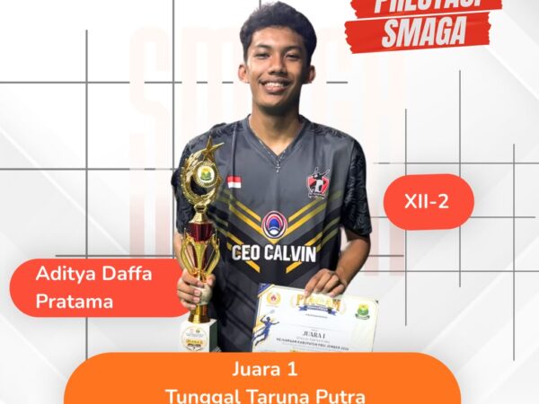 Juara 1 Tunggal Taruna Putra pada Kejuaraan Tingkat Kabupaten Jember